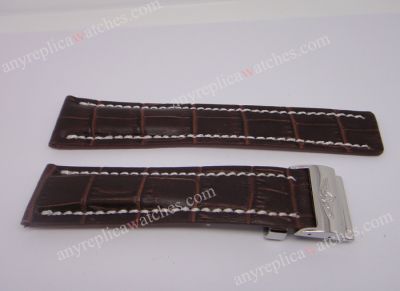 Aftermarket Breitling Brown / Coffee Real Leather strap 24mm 