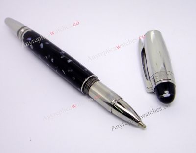 Montblanc Rollerball pen Black Marble Barrel Silver Cap