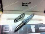 High Quality Copy Montblanc Rollerball pen Marble Barrel Silver Cap
