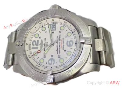 Swiss Grade Breitling Avenger Watch Stainless Steel White Dial